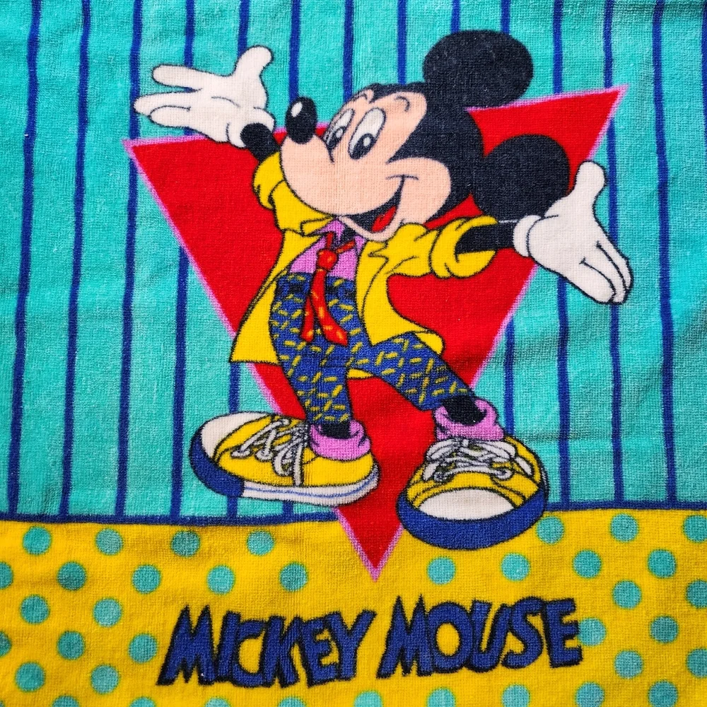 Vintage 80s/90s Mickey Mouse Towel/handtowel By Franco Beach, Resort , Travel